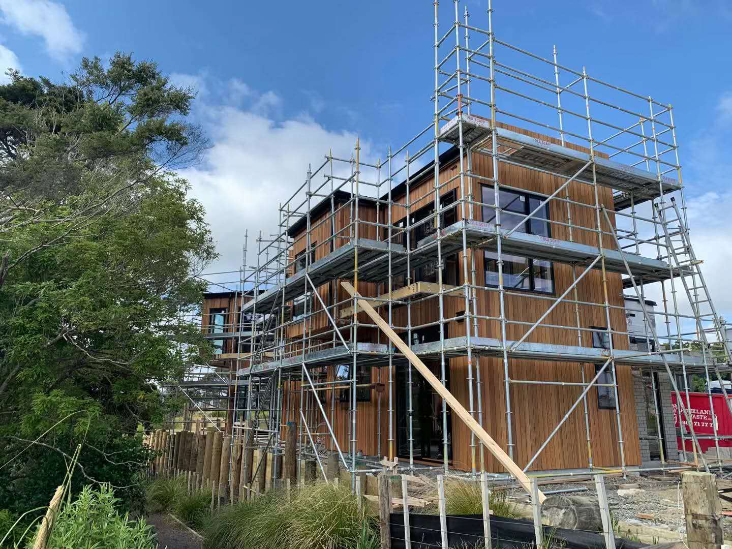 Architectural home timber cladding